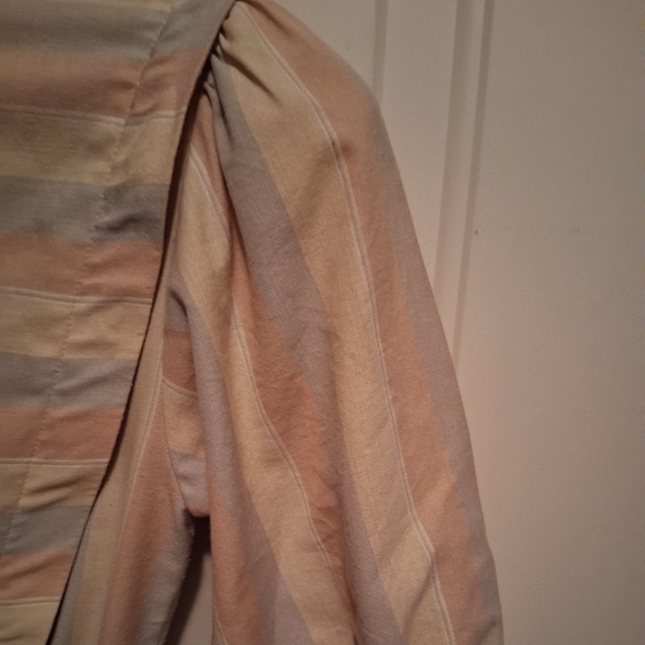 Women's Vintage Donna Morgan Dress, Gray/Pink/Cream Stripes, Size S - Picture 4 of 7